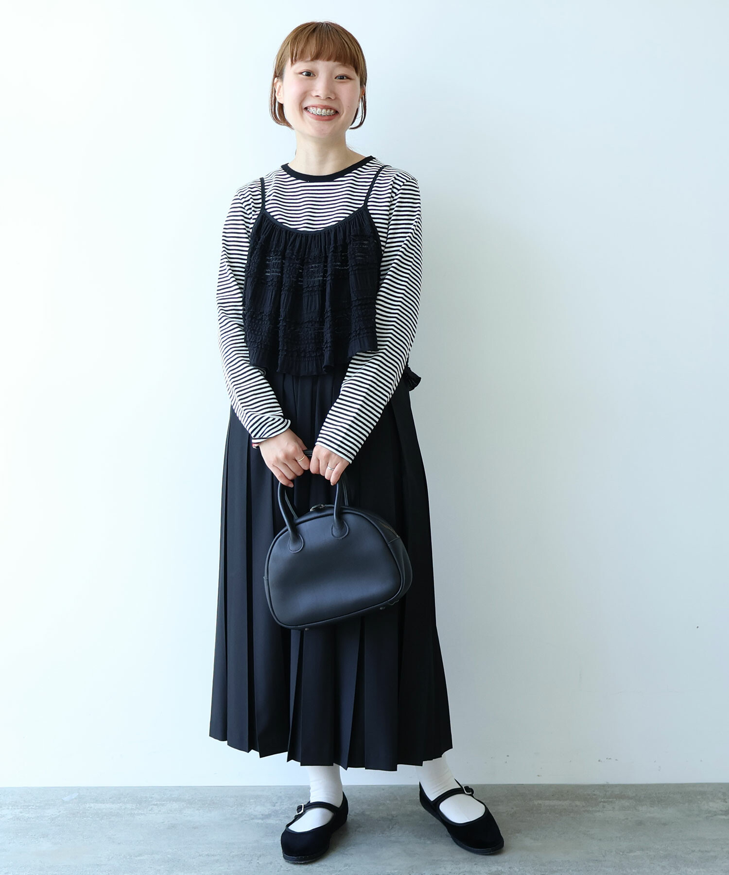 AMBIDEX Store △○T/R 太プリーツ スカート(F クロ): bulle de savon