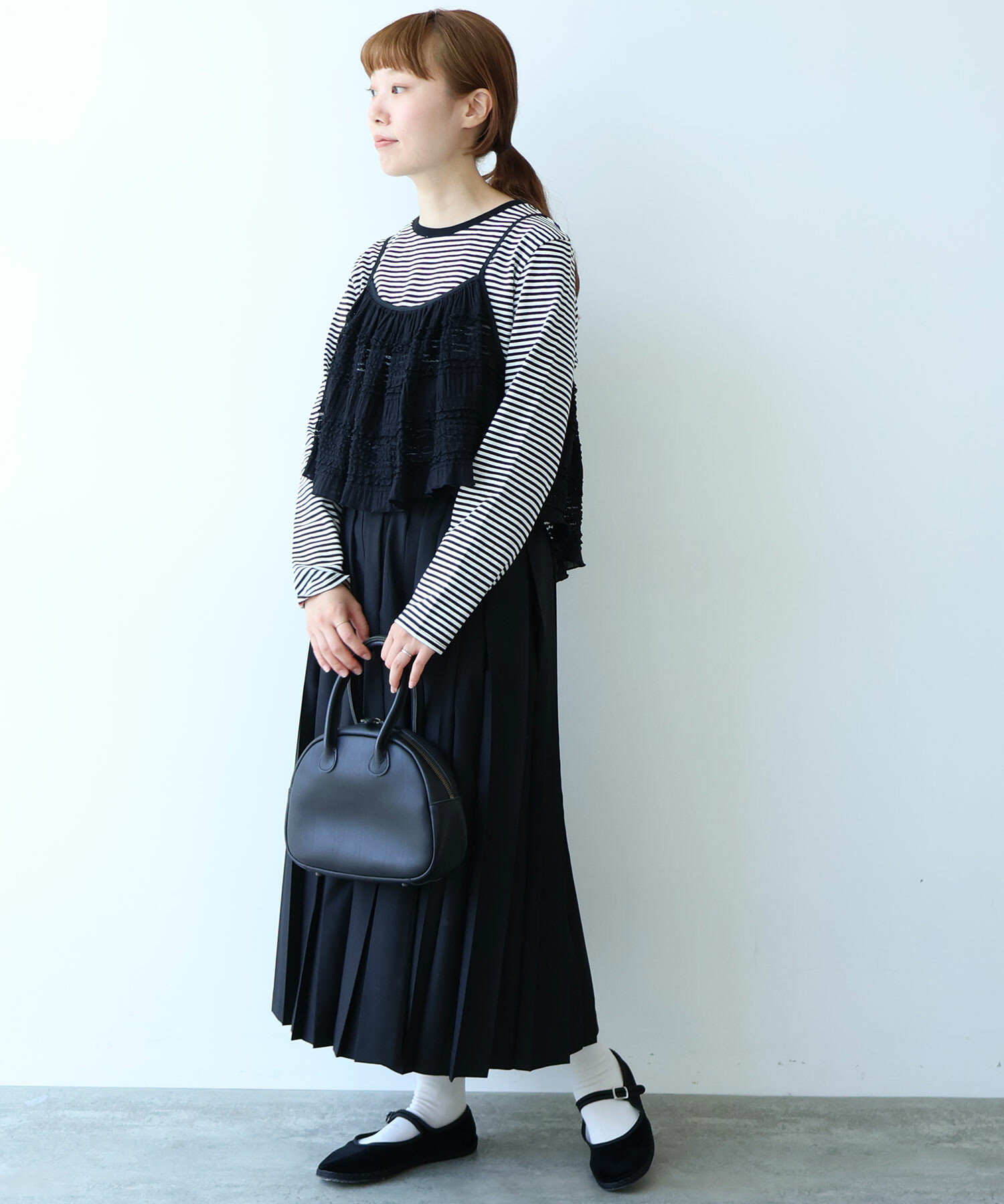 AMBIDEX Store △○T/R 太プリーツ スカート(F クロ): bulle de savon