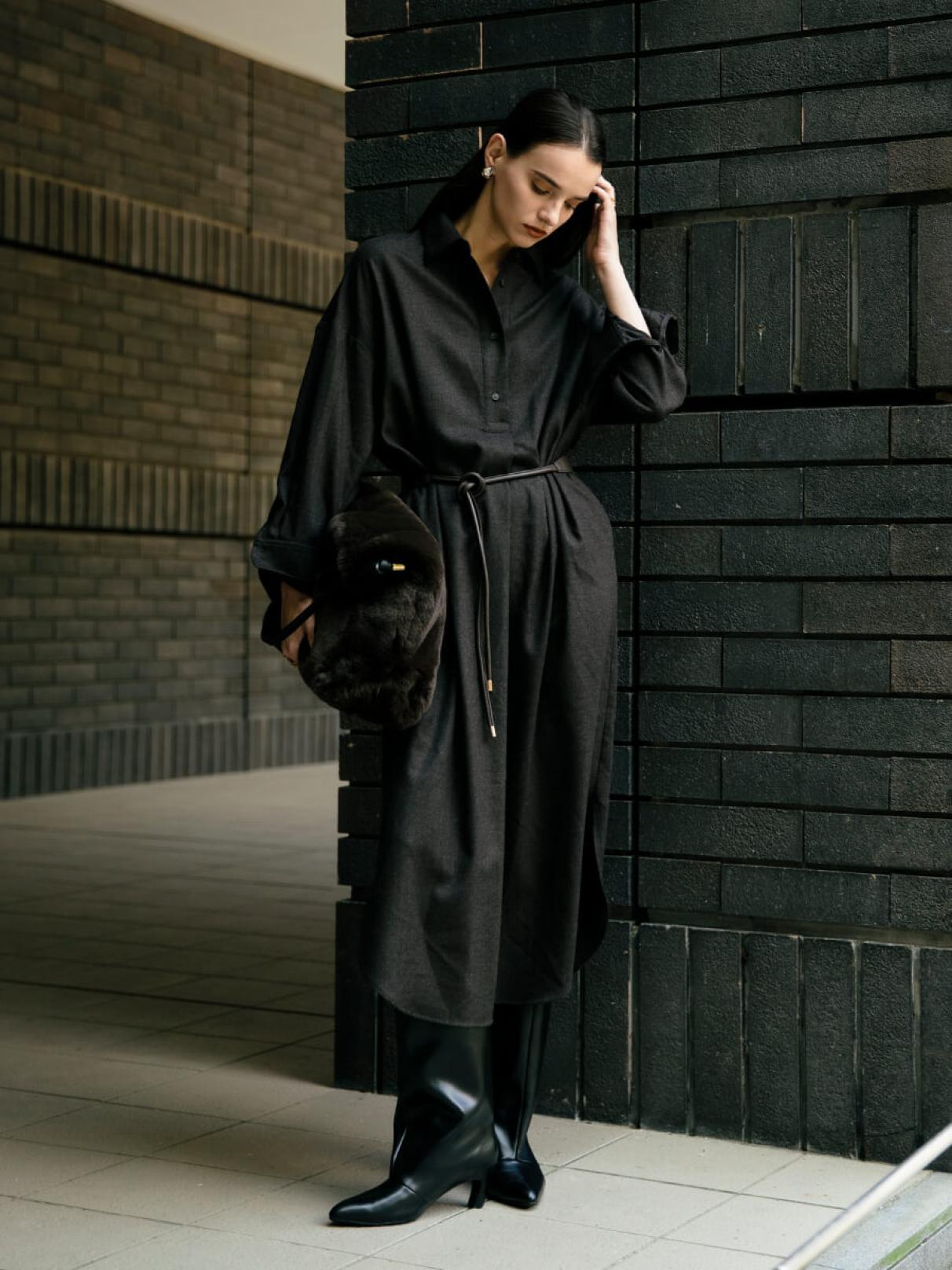 ハイカウントフランネルシャツワンピース - Aga - Aga｜YAMADAYA STORE