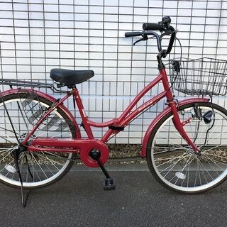 パールピンクの自転車ママチャリ【取りに来て頂ける方】 パールピンク
