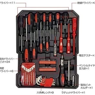 2️⃣工具129点セット ツールセット DIY 家庭用 車メンテナンス ケース付き