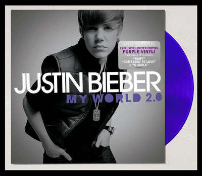 Gripsweat - JUSTIN BIEBER My World 2.0 LP on PURPLE COLOR VINYL