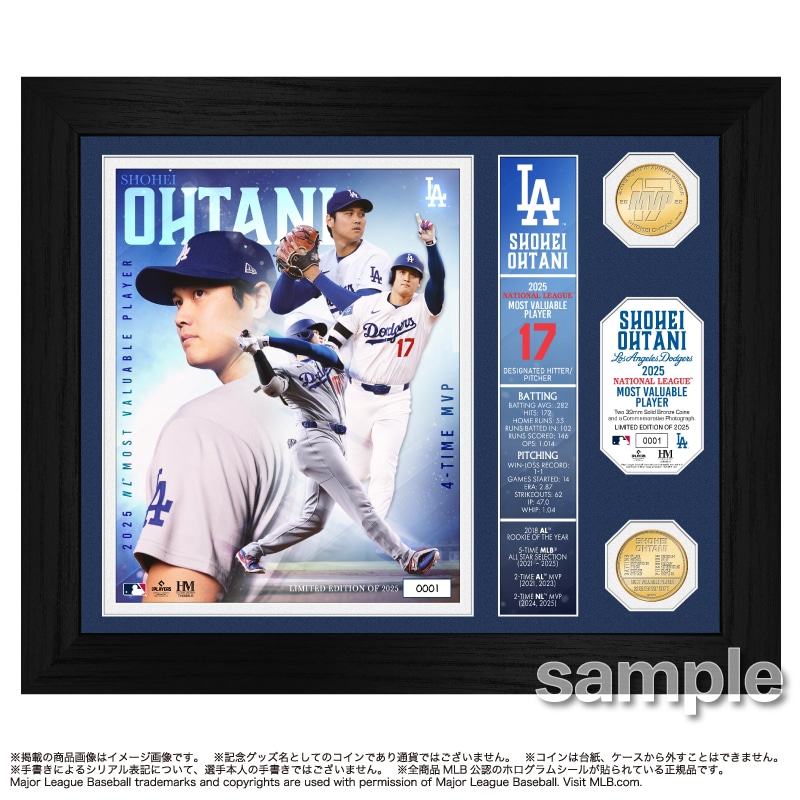 ドジャース 大谷翔平 2025 NL MVP 受賞記念 ダブルコインフォトミント