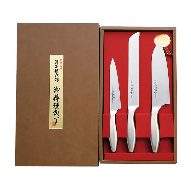 濃州孫六作料理包丁3点セット｜郵便局のネットショップ