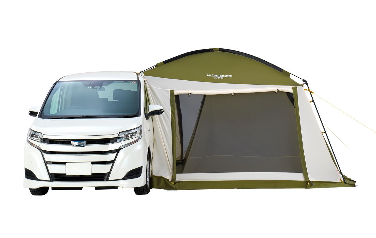 クルマとテントを専用の吸盤で簡単連結！ コールマンが提案する新