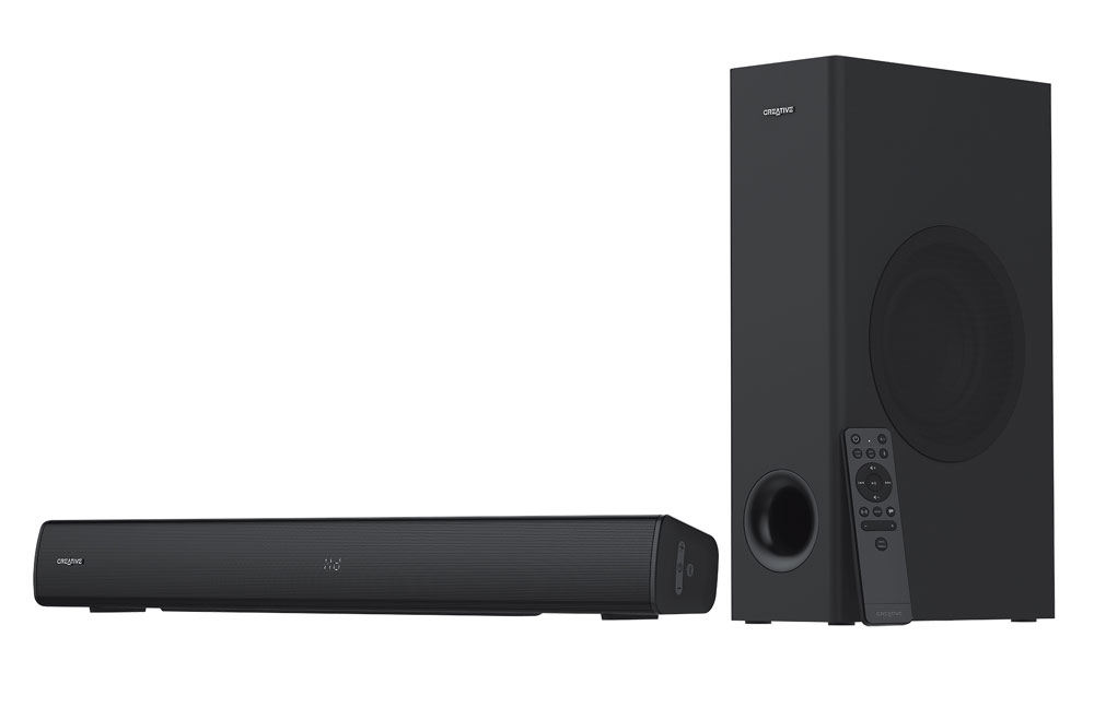 クリエイティブメディア、2.1ch仕様のサウンドバー「Creative Stage V2