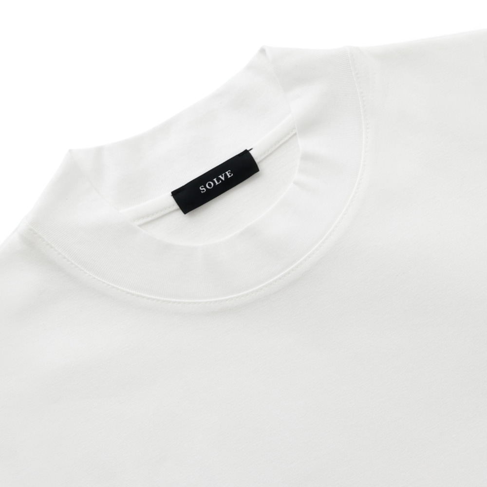 再入荷】Mellow T-シャツ 変形モックネック ALBINIコットン 半袖