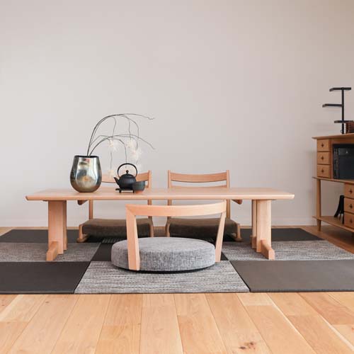 飛騨家具 nissin 日進木工 Accent アクセント 回座 国産家具 無垢