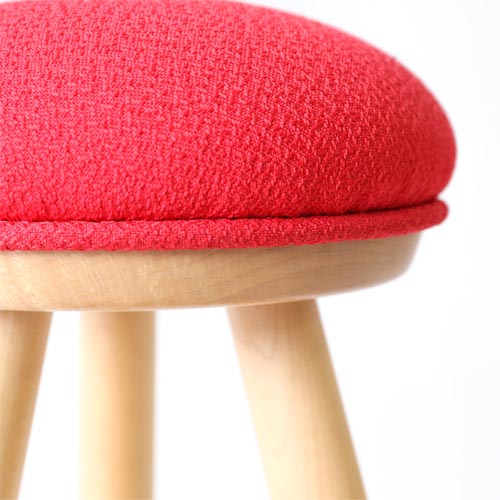 旭川家具 cosine コサイン 赤い帽子のキッチンスツール 国産家具 無垢