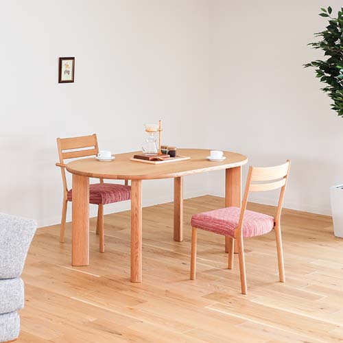 飛騨家具 shirakawa シラカワ ネオテーブル 楕円形 4本脚 国産家具