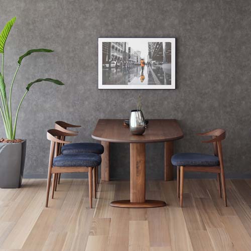 飛騨家具 shirakawa シラカワ ネオテーブル ロケット形 3本脚 国産家具