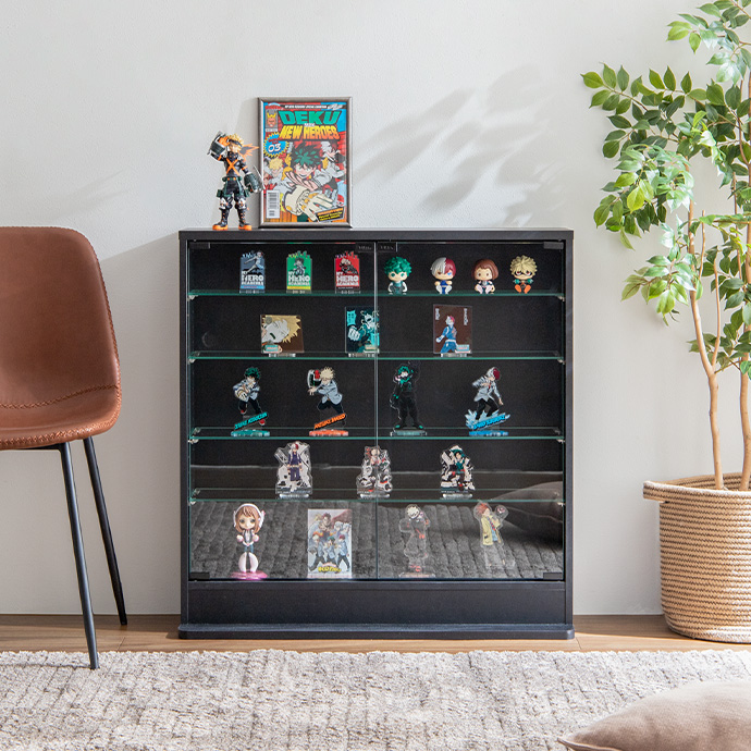 g147007]【幅80cm×奥行18cm】Legen コレクションケース キャビネット