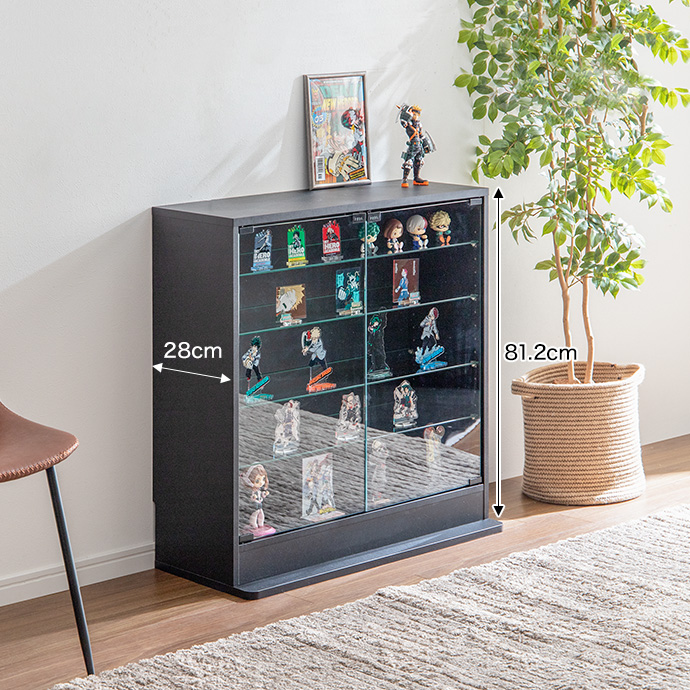 g147008]【幅80cm×奥行28cm】Legen コレクションケース キャビネット