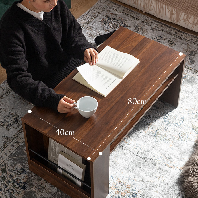 g152017]【幅80cm】収納付きセンターテーブル 木製テーブル | 家具