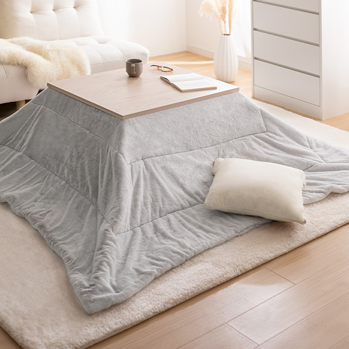 g166001]【正方形:190cm×190cm】Chubby リバーシブルファーこたつ布団