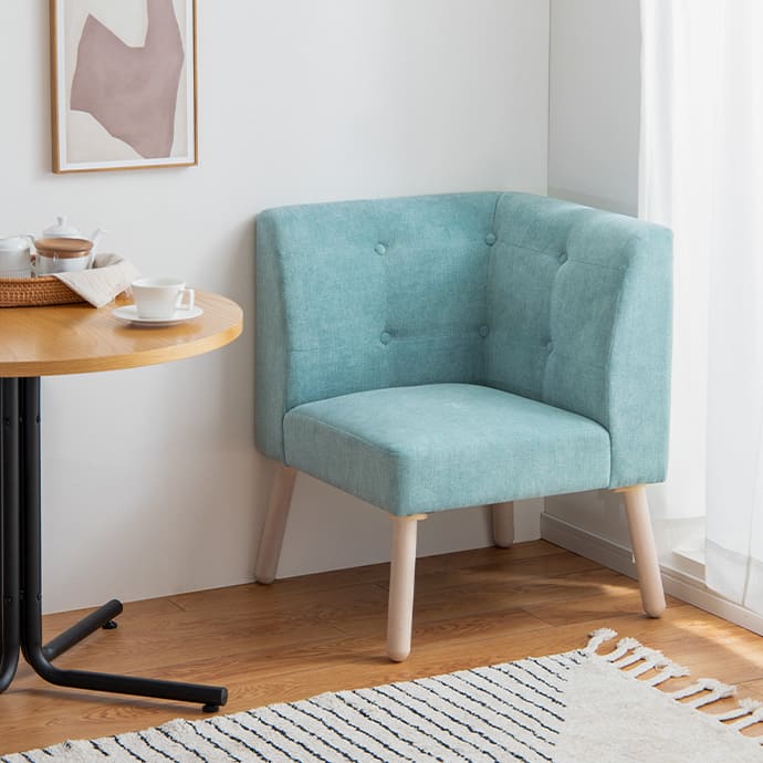 g11339]【単品】Hemel 1人掛けコーナーソファ ダイニングチェア | 家具