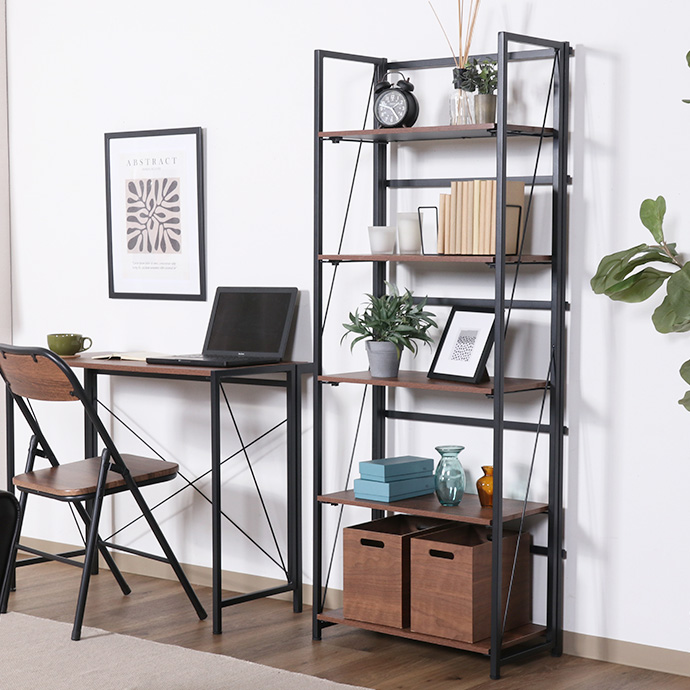 g11640]【幅61cm】Aron 折りたたみシェルフ 5段 シェルフ | 家具