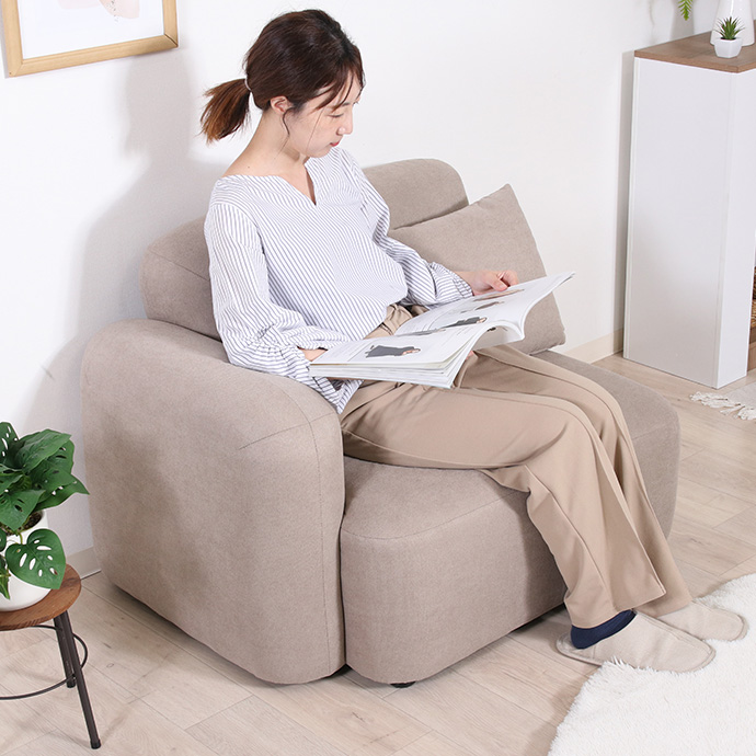 g11643]【単品】Chamill 1人掛けソファ 右肘付きタイプ 1人掛け