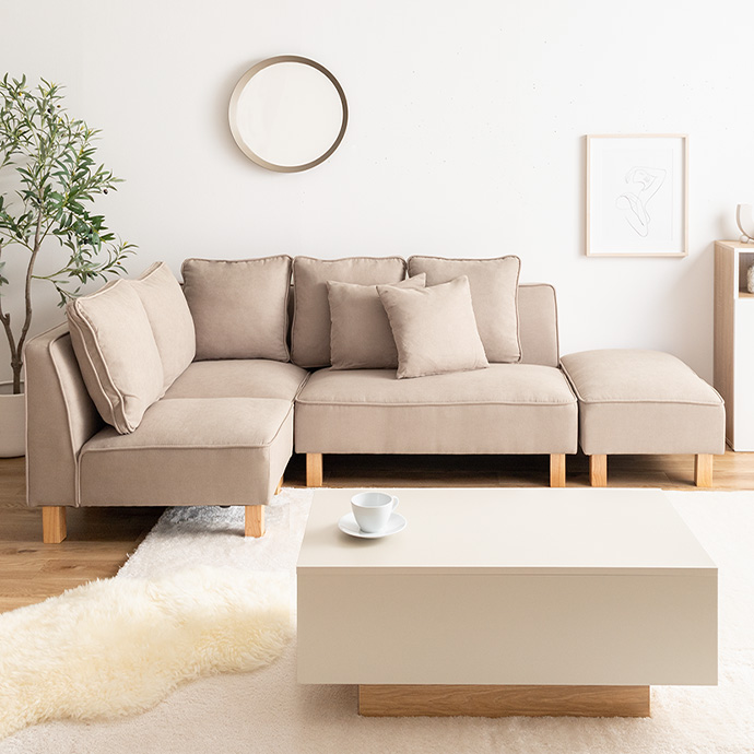 g118057]【単品】Cindy 2人掛けソファ ローソファー・フロアソファー