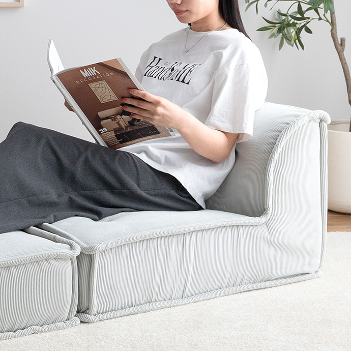 g118064]【単品】Chouchou 1人掛けフロアソファ ローソファー・フロア