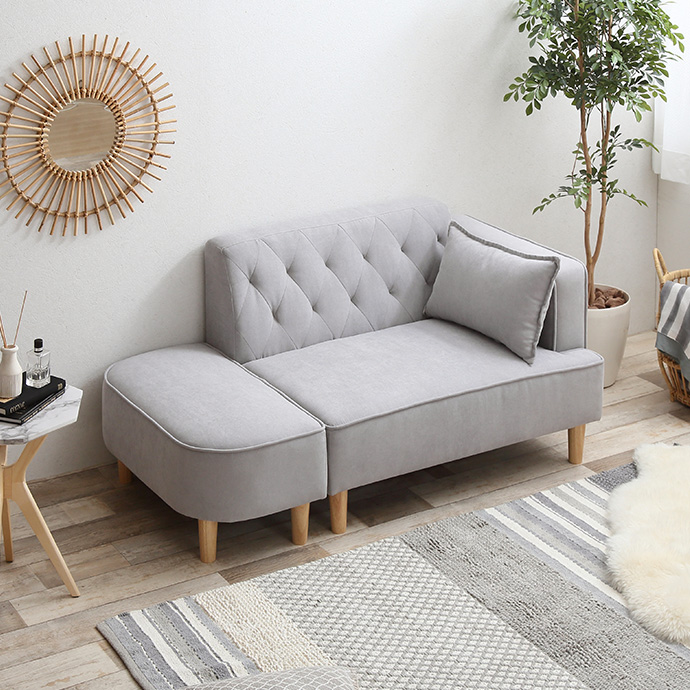 M*e様 未使用新古品A SOFA esソファ 190左アームソファ ライトグレ