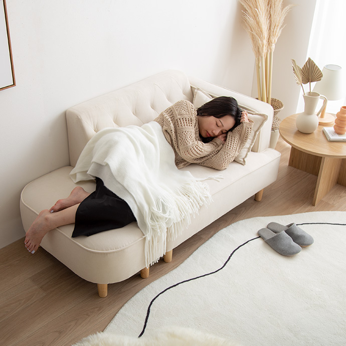 東京23区配送無料✨エミリア 2人掛けオットマン付きソファ グレー 美品