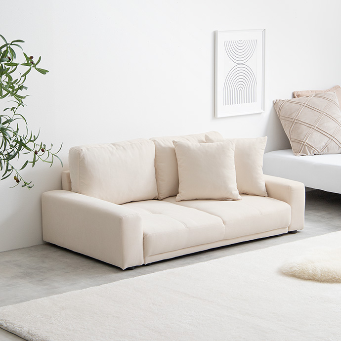 g118032]【幅130cm】2人掛けローソファ ローソファー・フロアソファー