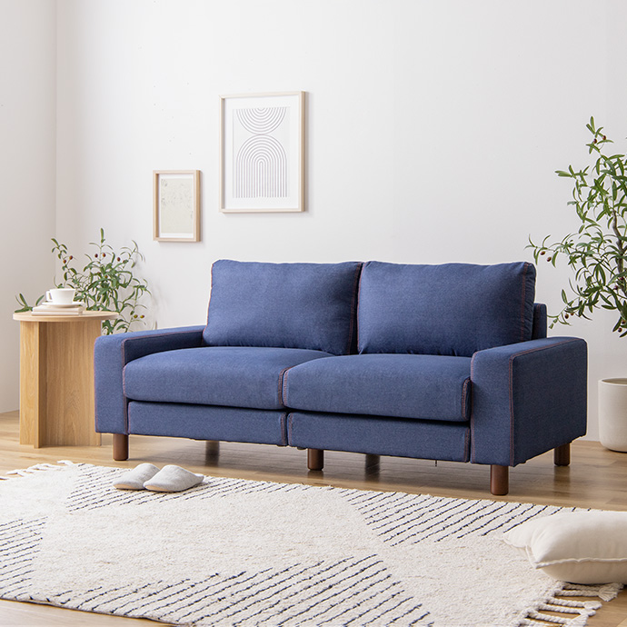 g131003]Coeur 2.5人掛けデニムソファ 2人掛けソファー | 家具