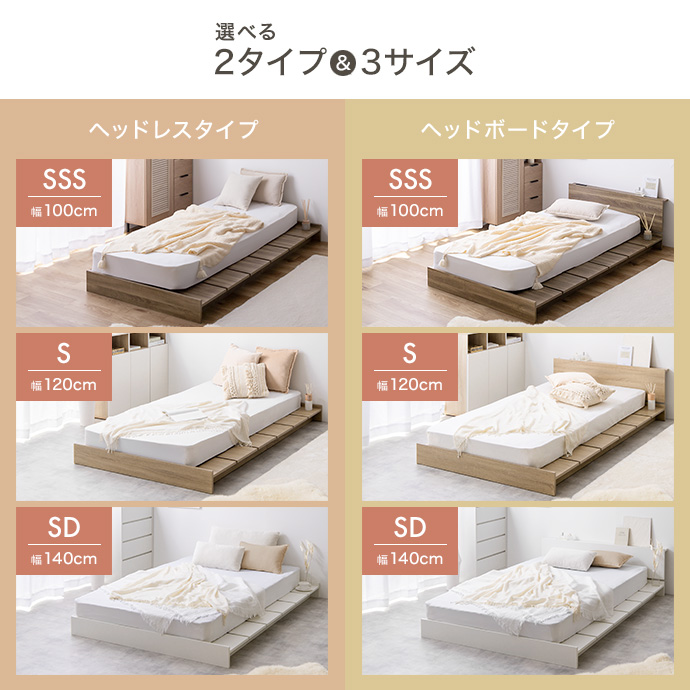 g134051]【セミシングルショート】Yuseong幅100cm幅広すのこローベッド