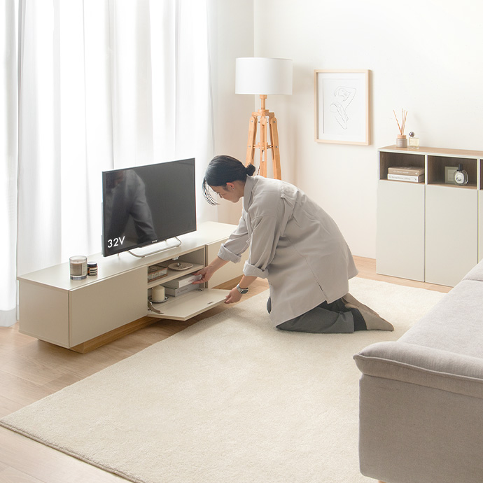 g134092]【幅150cm】Pom 引き出し付きテレビ台 ローボード | 家具