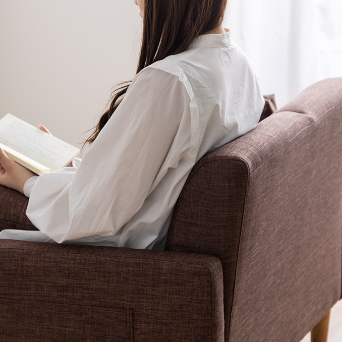 g135021]【2点セット】Emma コンパクト2人掛けソファ+オットマン