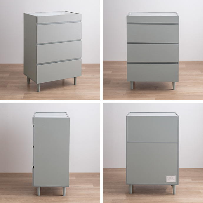 g138038]【幅60cm】Panna ショーケース付きチェスト キャビネット