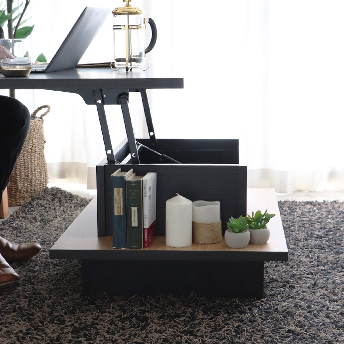 g28436]【幅90cm】FEEL 昇降式テーブル 木製テーブル | 家具