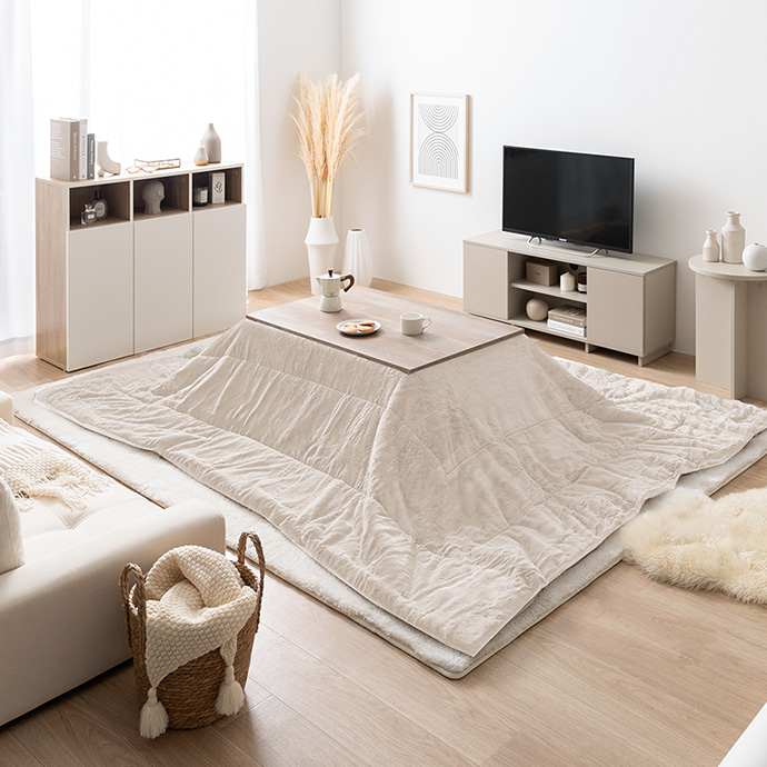 g350020]【長方形:天板90cm×60cm】こたつ&掛け布団2点セット こたつ