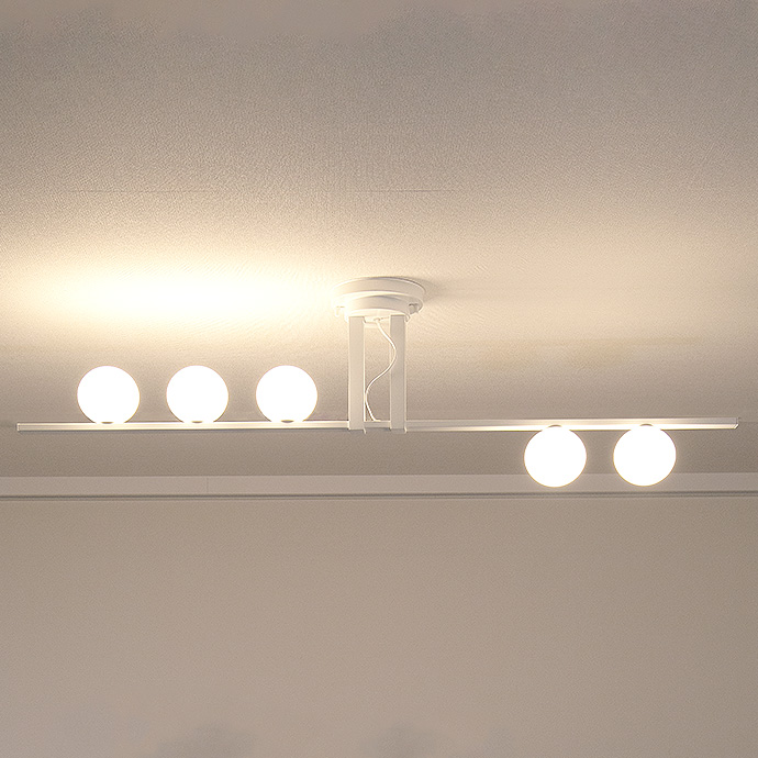 g37322]【幅120cm】Sphere 球状ランプ5灯付きシーリングライト 引掛け