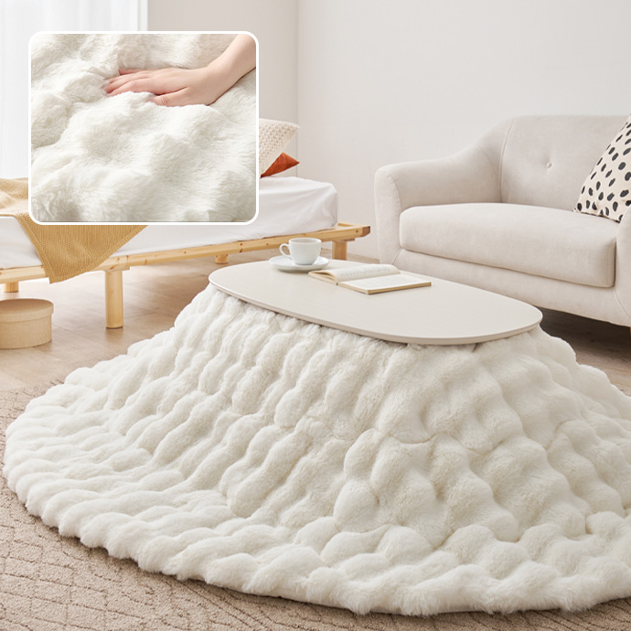 g78624]【楕円形:天板 90cm×50cm】Carmina+Luna こたつ+掛け布団2点