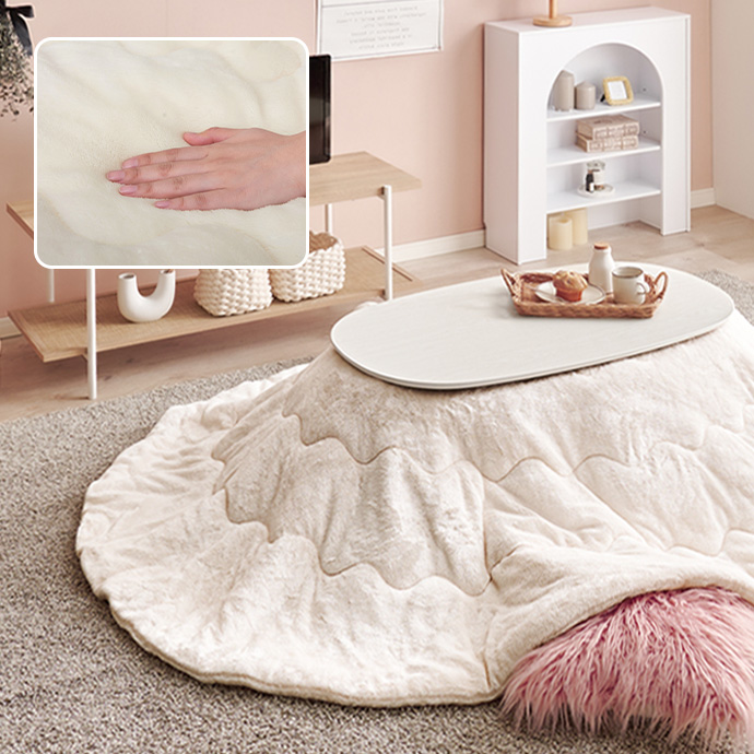 g78628]【楕円形:天板 90cm×50cm】Carmina こたつ+掛け布団2点セット