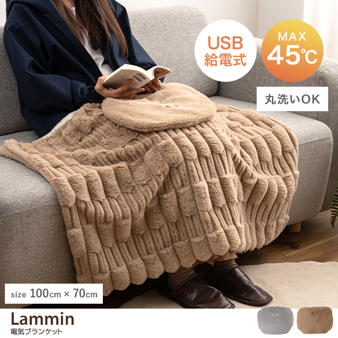 g1001410]【100cm×70cm】Lammin 電気ブランケット ブランケット | 家具