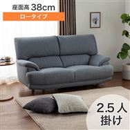 2.5人掛けソファ デビュー077 座面高38cm BGY(2.5人掛けソファ BGY