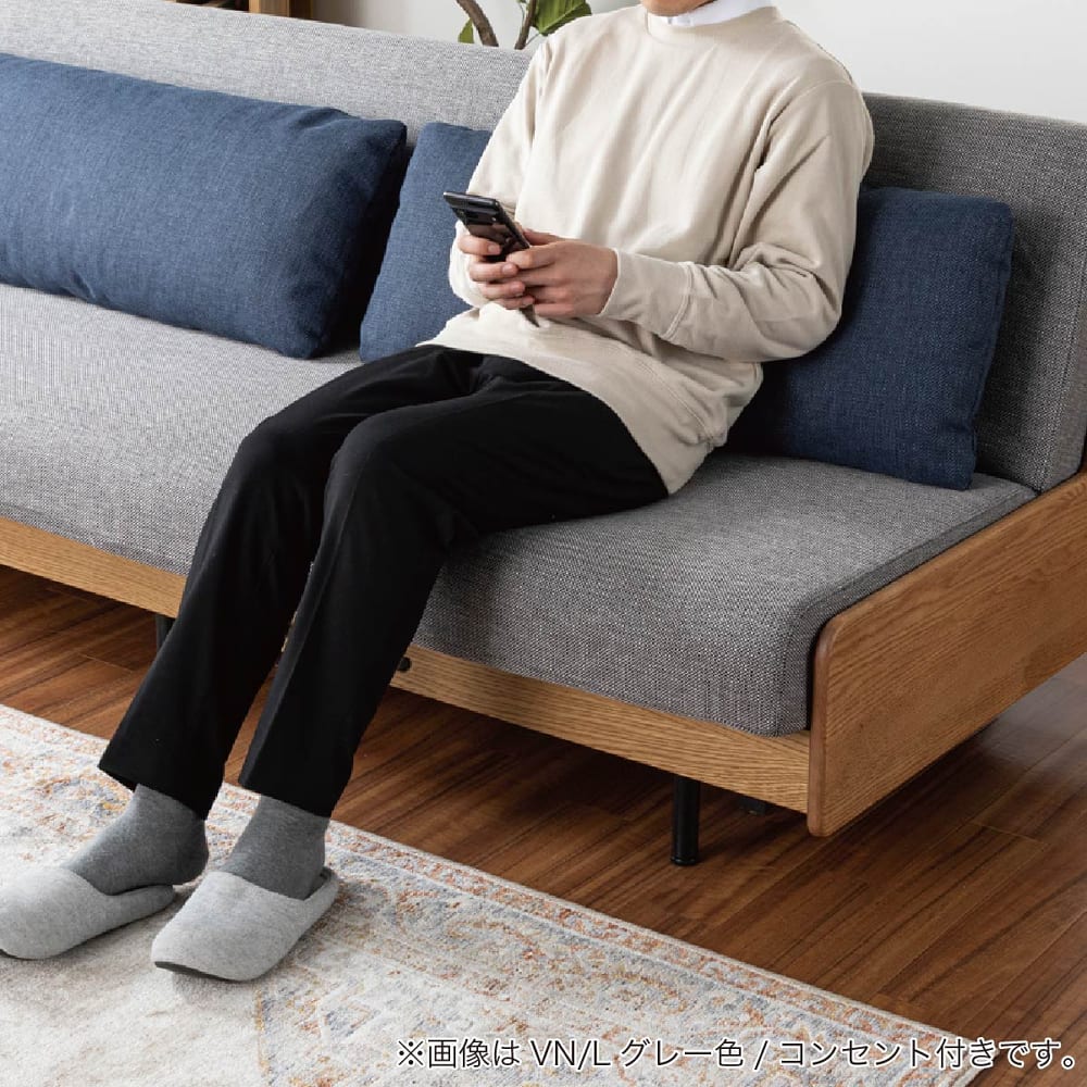 ごろ寝ソファ ソファーベッド ペース 180 VN/Lグレー(181㎝幅 5Y)VN/L
