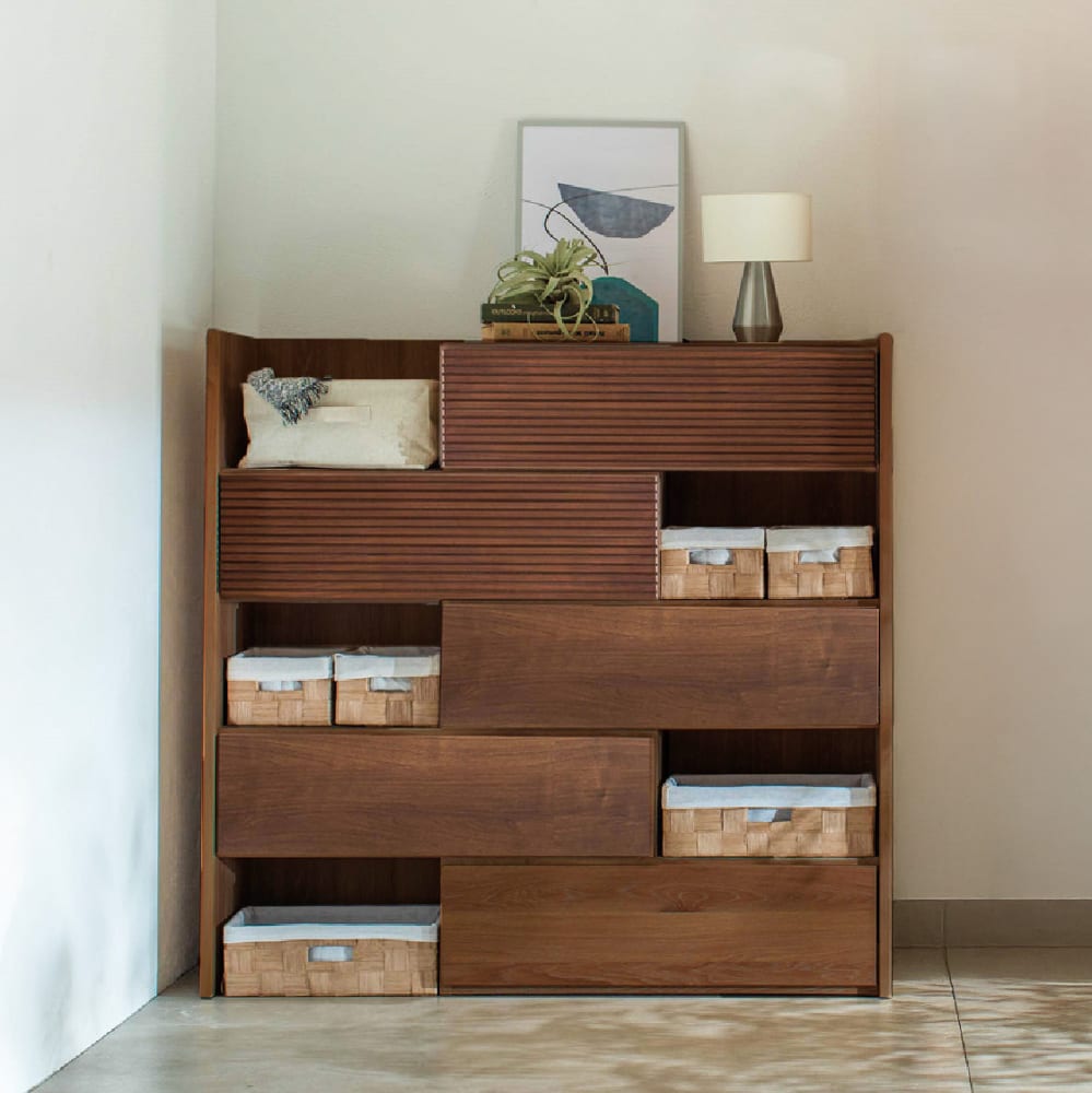 ハイチェスト CW 80伸長ハイチェスト WN [幅80～120cm](幅80-5段