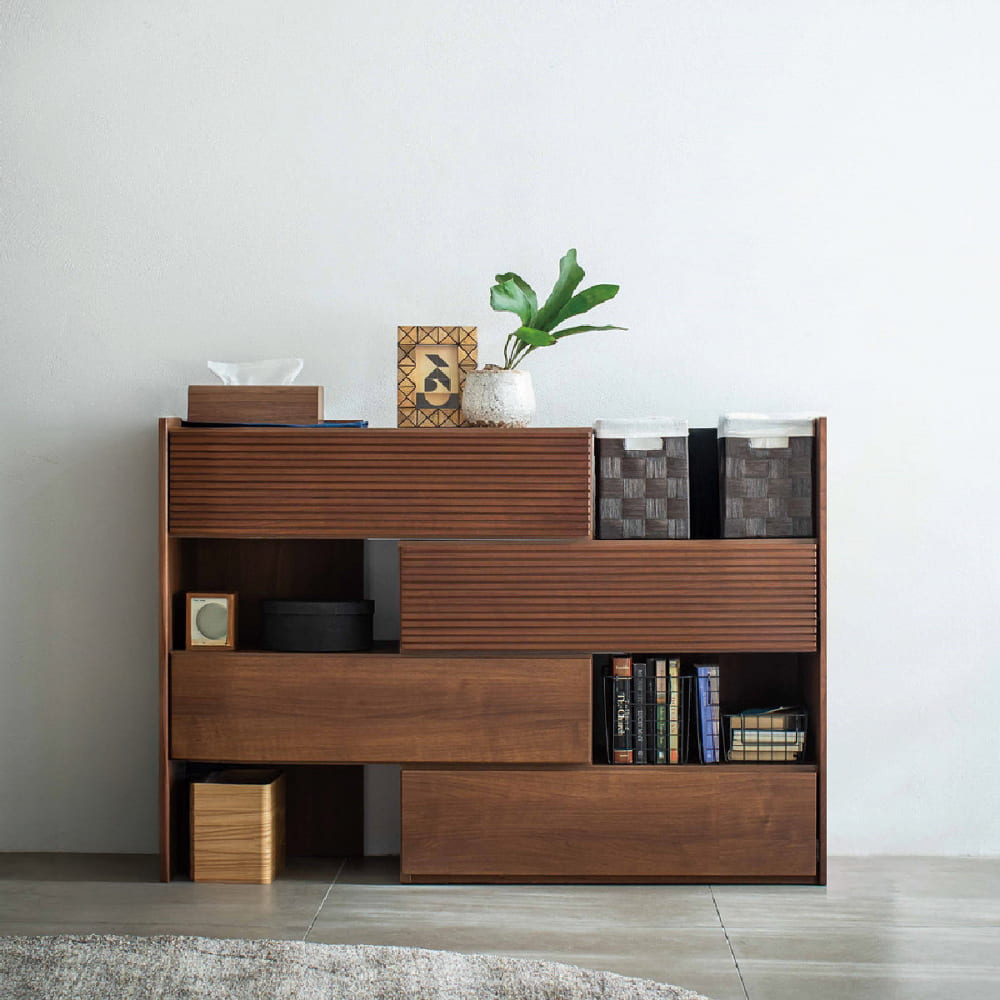 ローチェスト CW 80伸長ローチェスト WN [幅80～120cm](幅80-4段