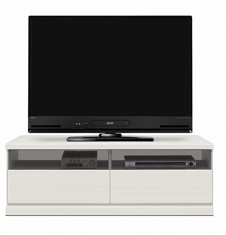 ローボード（テレビ台） ウェイク 120TV（WH木目）(幅120 5Y)WH