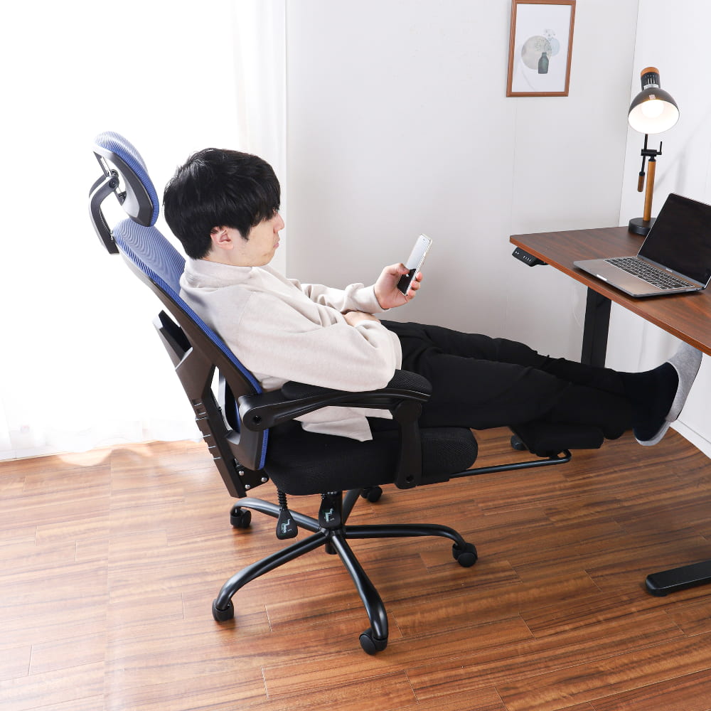 デスクチェア ルフト BL［ホームズオリジナル］(ブルー): デスク