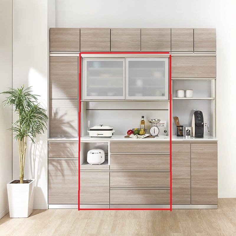 綾野製作所 キッチンボード ベイシス ミディアム木目 [幅121cm](5Y