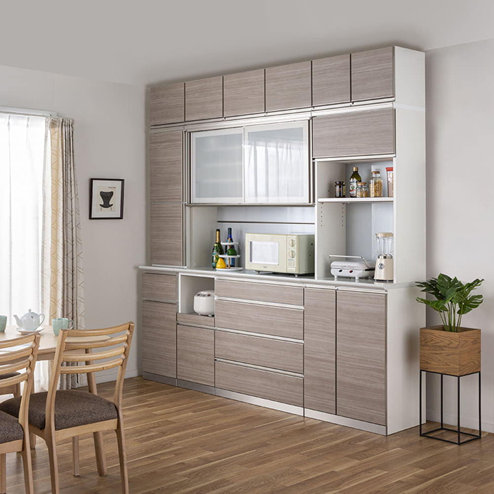 綾野製作所 キッチンボード ベイシス ミディアム木目 [幅121cm](5Y