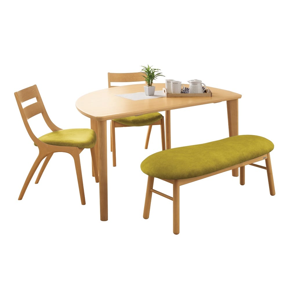 カリモク］【地域限定】ダイニング4点セット サイン【右】(ラ