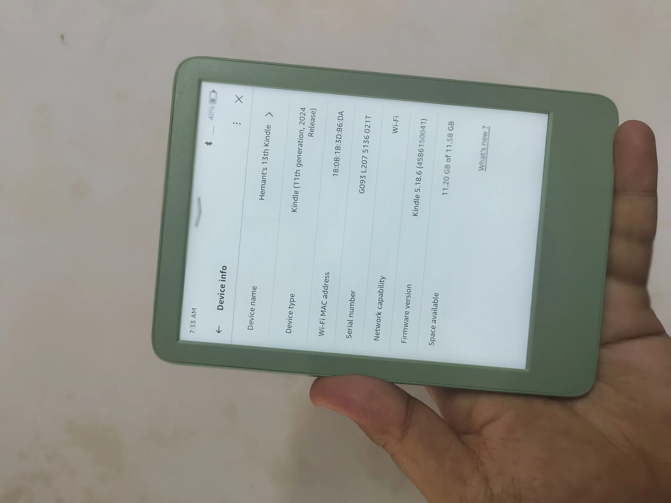 Buy Used Kindle 11th Gen Mint Condition 16GB Green | Resellpur