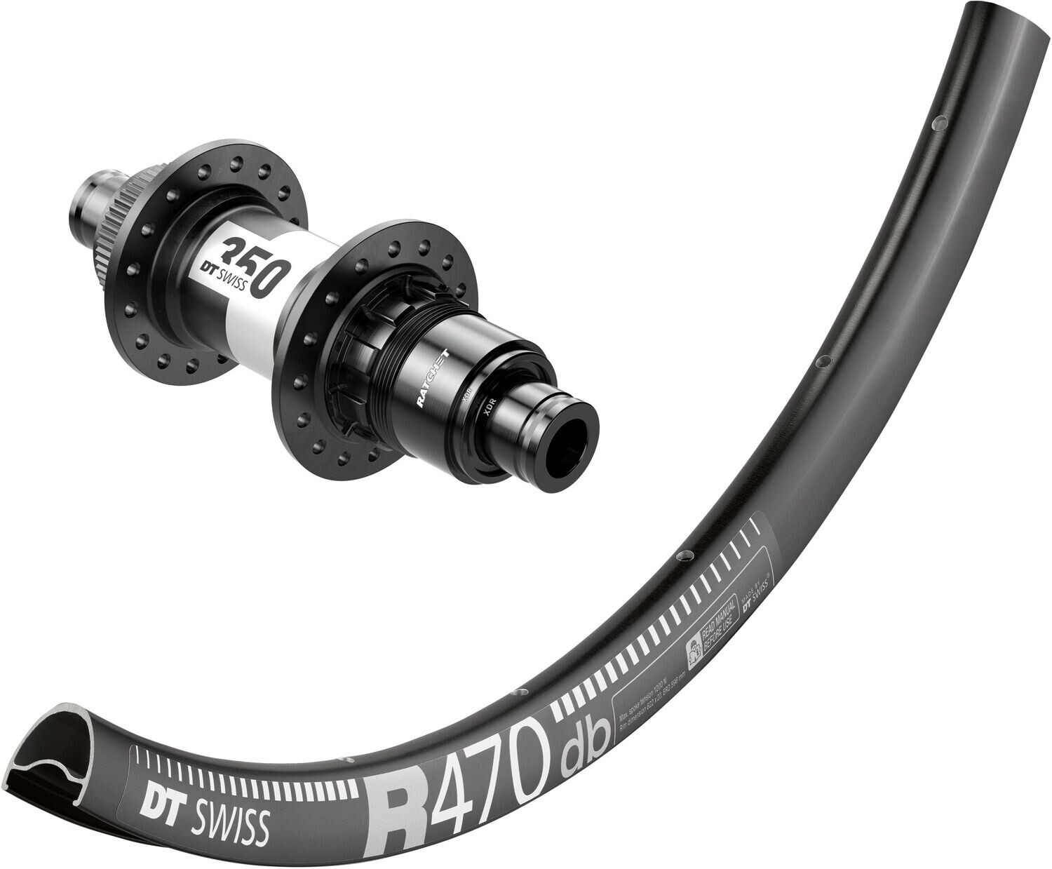 DT Swiss R470 rim with DT Swiss 350 hubs.