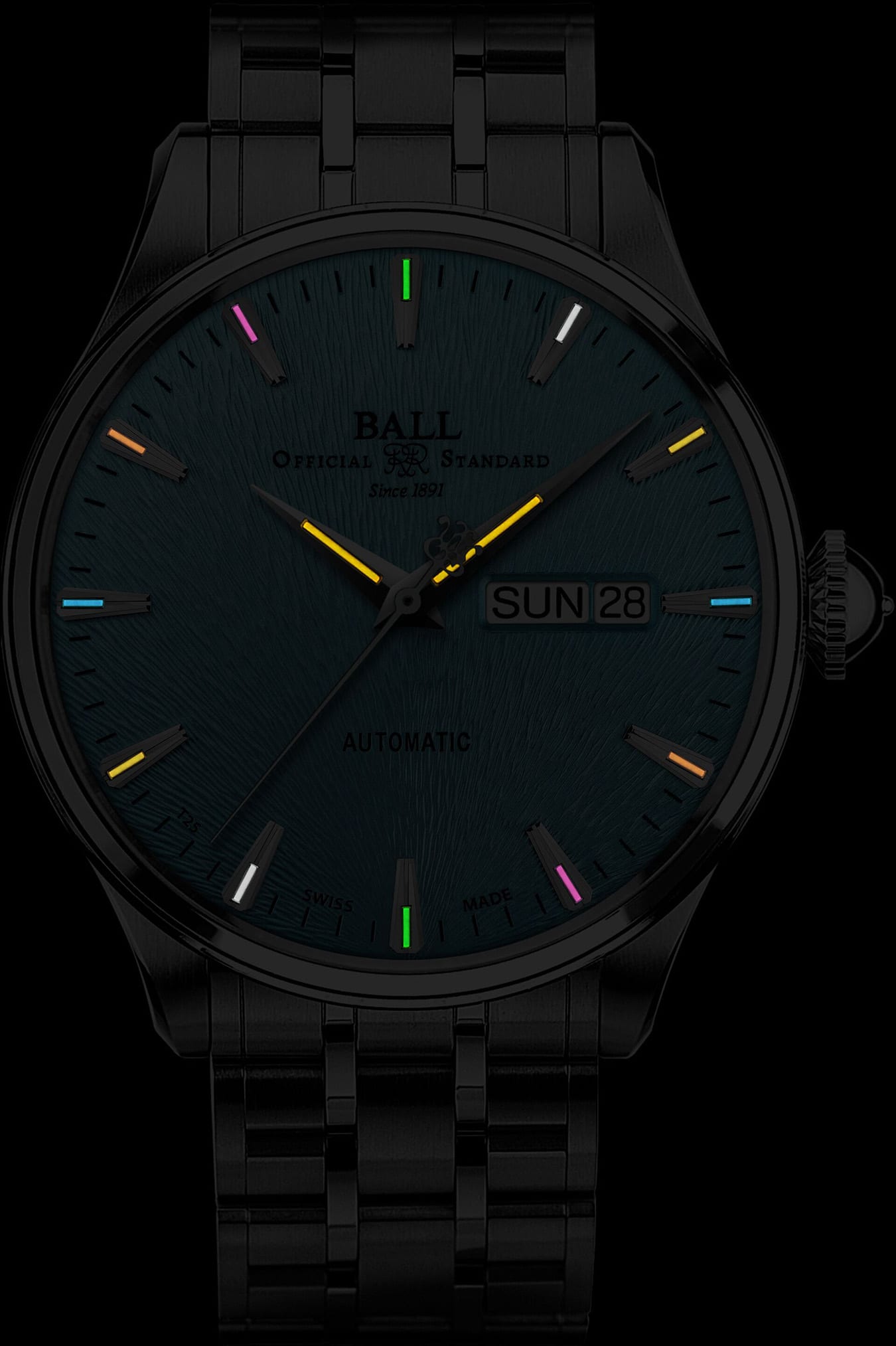 Ball NM2080D-LL2FJ-IBER Trainmaster Eternity Ice Blue Dial Rainbow